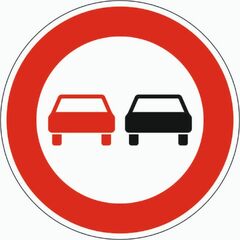  Vorschriftzeichen Verkehrszeichen 276 Überholverbot f. Kraftfahrzeuge aller Art, Ø 750 mm, Alu 2 mm, RA3 12356836